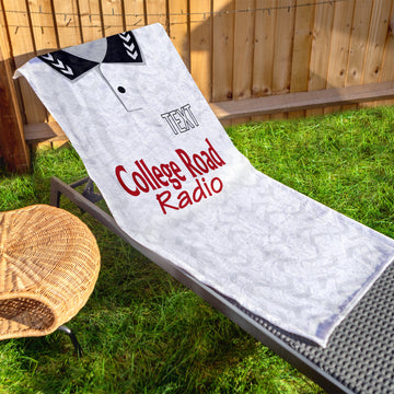 Bromley 1998 Home Shirt - Personalised Lightweight, Microfibre Retro Beach Towel - 150cm x 75cm