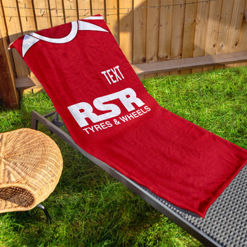 Bromley 2004 Away Shirt - Personalised Lightweight, Microfibre Retro Beach Towel - 150cm x 75cm