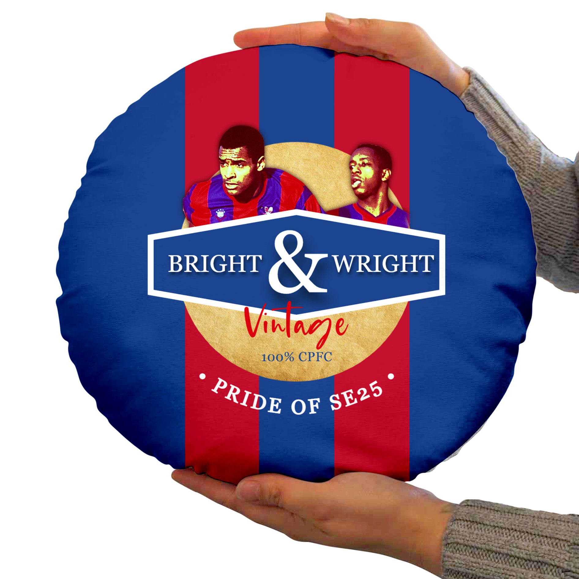 Crystal-Palace Bright Wright - Football Legends - Circle Cushion 14"