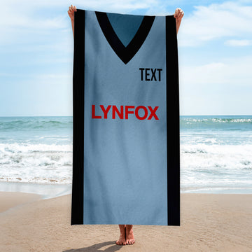 Cambridge 1986 Away Shirt - Personalised Lightweight, Microfibre Retro Beach Towel - 150cm x 75cm