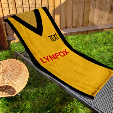 Cambridge 1986 Home Shirt - Personalised Lightweight, Microfibre Retro Beach Towel - 150cm x 75cm
