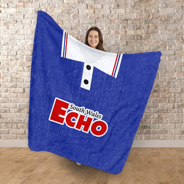 Cardiff -1992 - Home Shirt - Personalised Retro Fleece Blanket