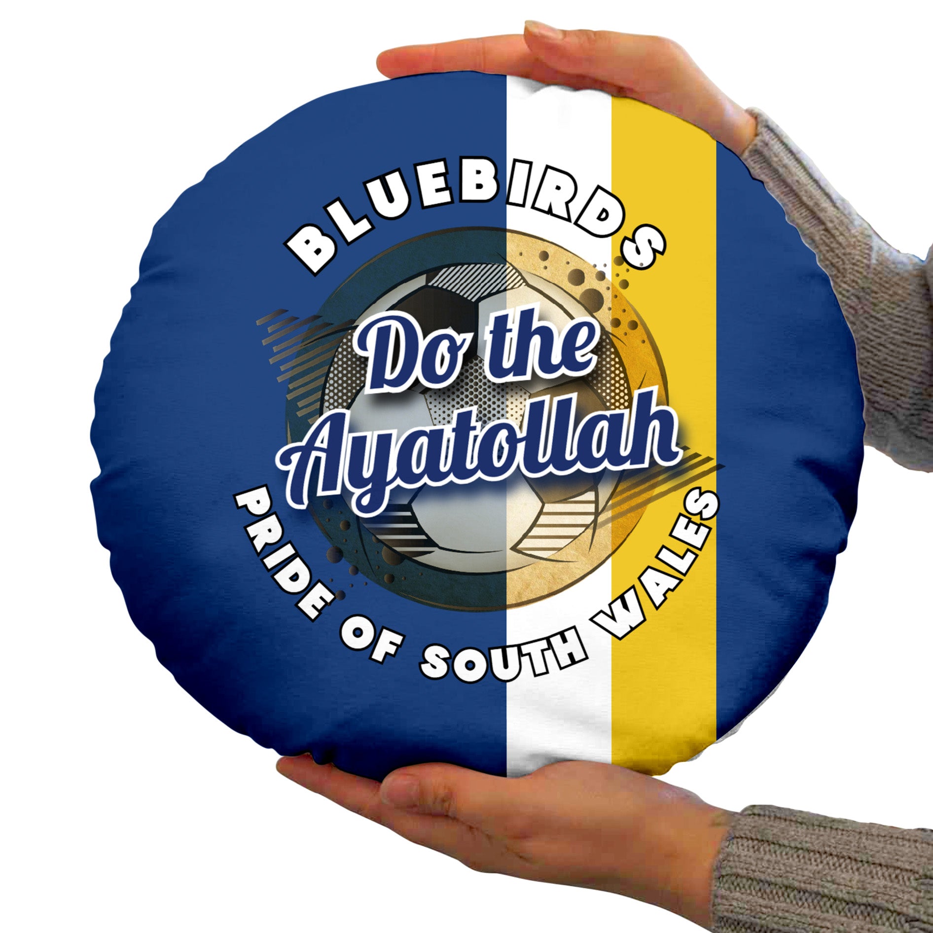 Cardiff Ayatollah - Football Legends - Circle Cushion 14"