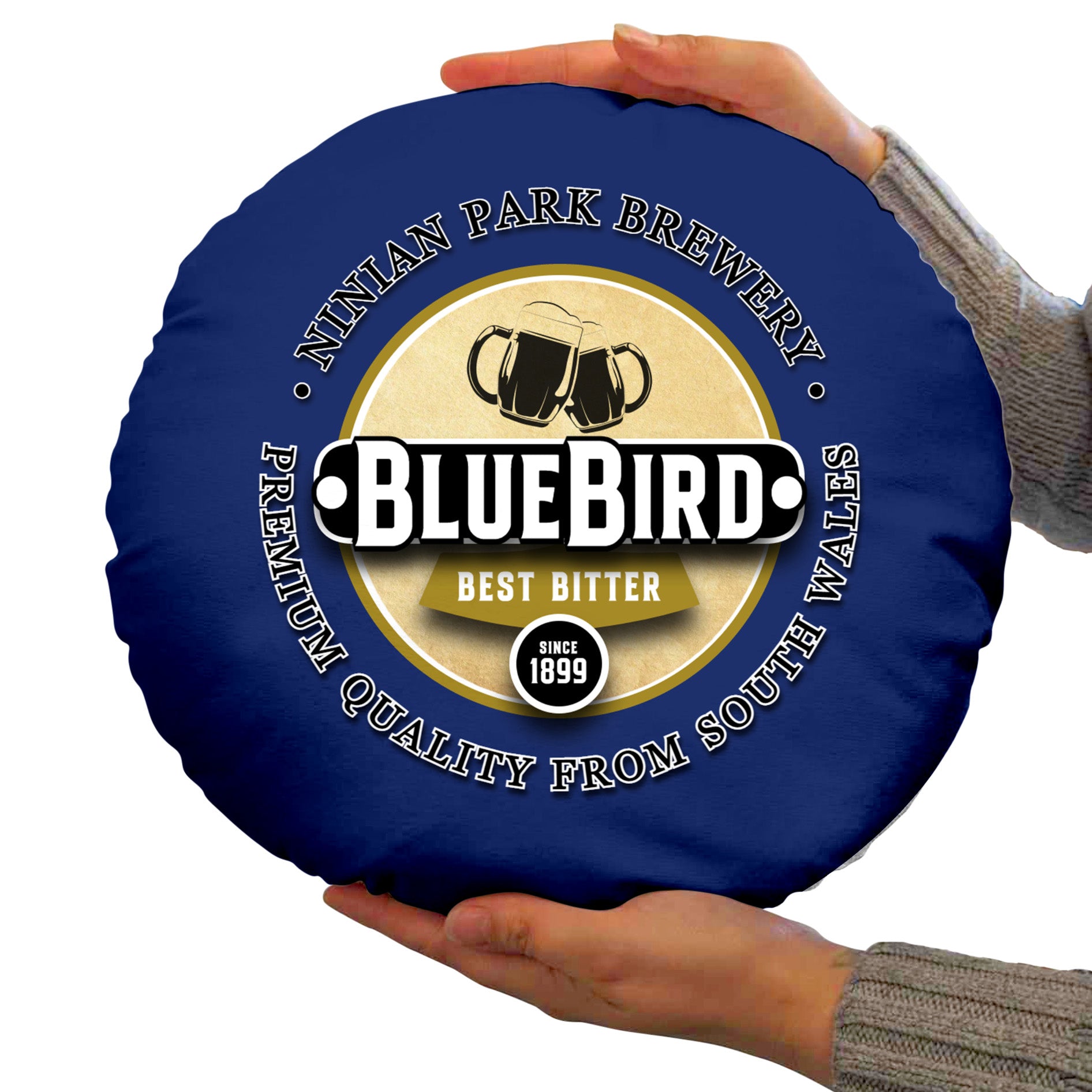 Cardiff Bluebird - Football Legends - Circle Cushion 14"