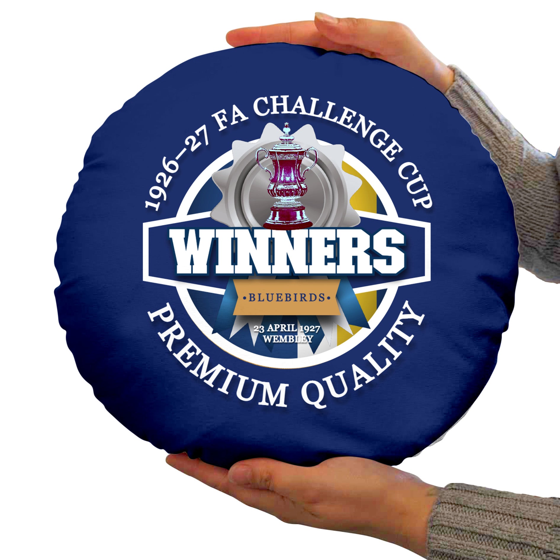 Cardiff FA Cup - Football Legends - Circle Cushion 14"