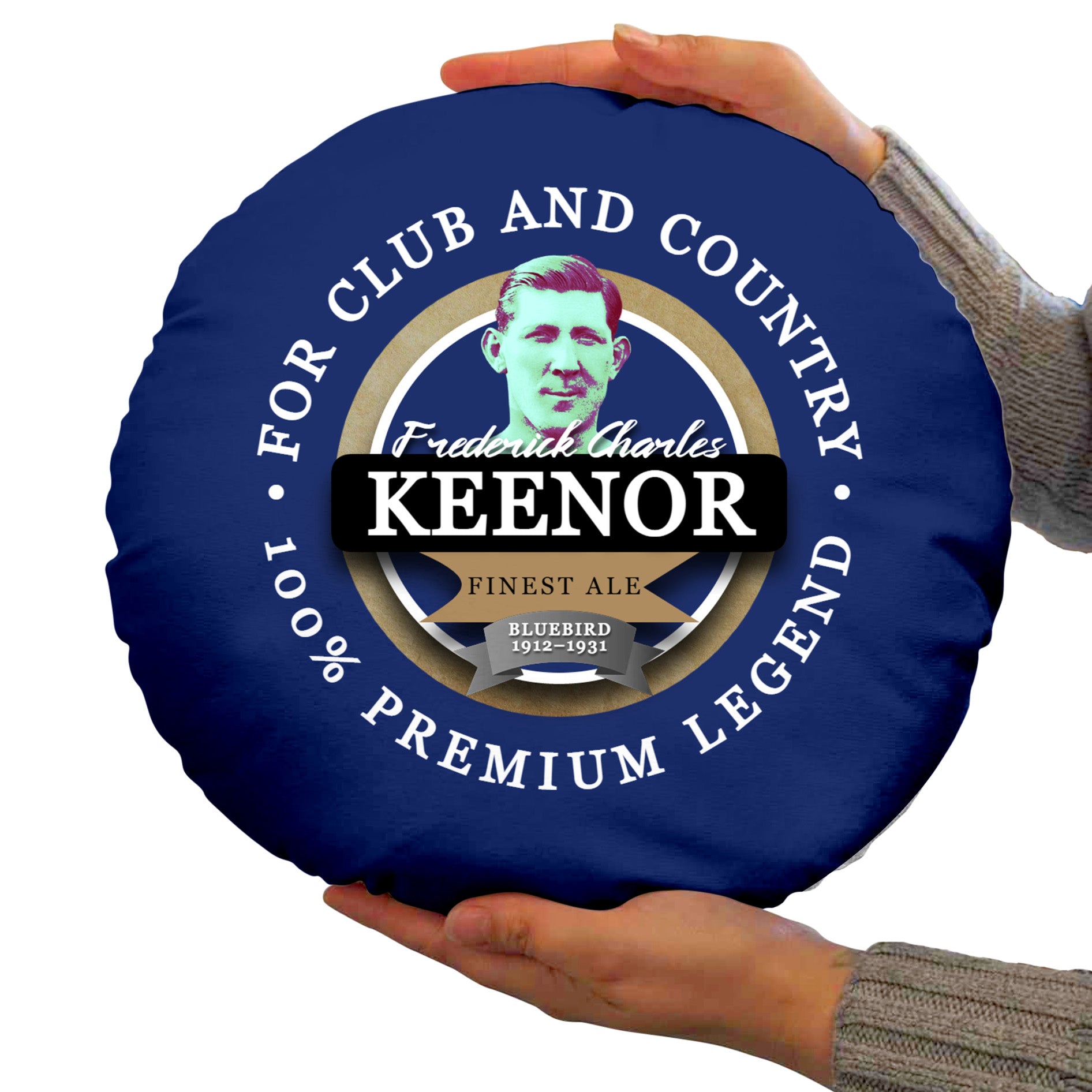 Cardiff Keenor - Football Legends - Circle Cushion 14"