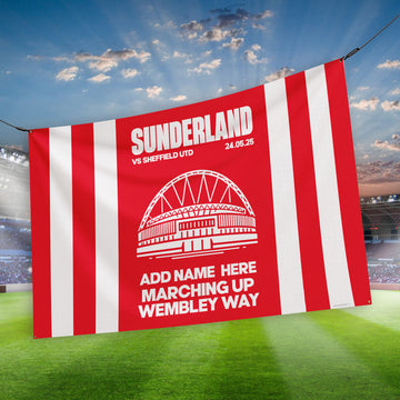 Sunderland - Playoff Final - Personalisable - Banner - Two Sizes