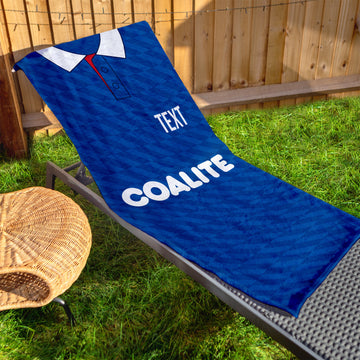 Chesterfield 1990 Home Shirt - Personalised Lightweight, Microfibre Retro Beach Towel - 150cm x 75cm