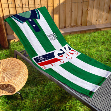 Chesterfield 1994 Away Shirt - Personalised Lightweight, Microfibre Retro Beach Towel - 150cm x 75cm