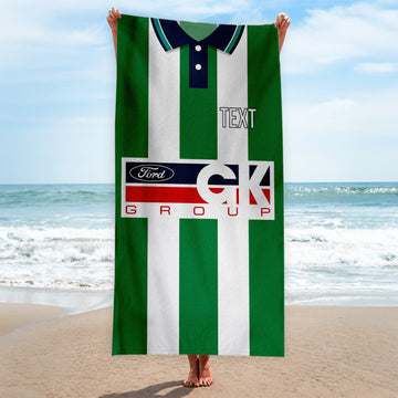 Chesterfield 1994 Away Shirt - Personalised Lightweight, Microfibre Retro Beach Towel - 150cm x 75cm