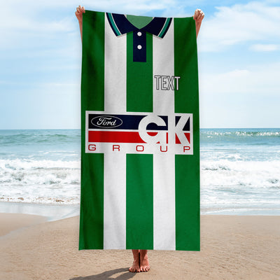 Chesterfield 1994 Away Shirt - Personalised Lightweight, Microfibre Retro Beach Towel - 150cm x 75cm