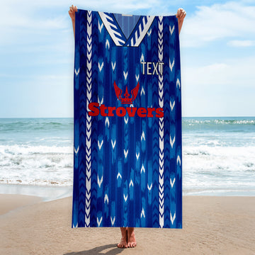 Colchester 1993 Home Shirt - Personalised Lightweight, Microfibre Retro Beach Towel - 150cm x 75cm
