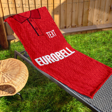 Crawley 1996 Home Shirt - Personalised Lightweight, Microfibre Retro Beach Towel - 150cm x 75cm