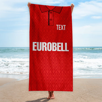 Crawley 1996 Home Shirt - Personalised Lightweight, Microfibre Retro Beach Towel - 150cm x 75cm