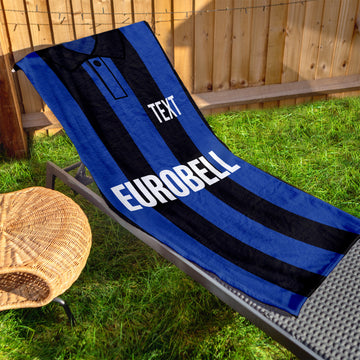 Crawley 1996 Away Shirt - Personalised Lightweight, Microfibre Retro Beach Towel - 150cm x 75cm