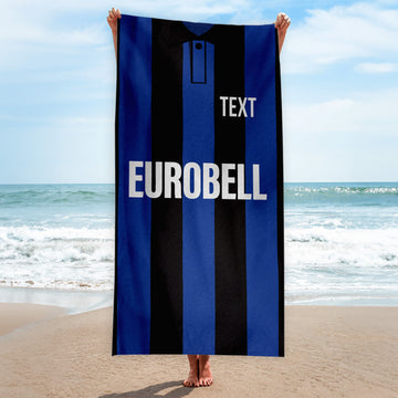 Crawley 1996 Away Shirt - Personalised Lightweight, Microfibre Retro Beach Towel - 150cm x 75cm