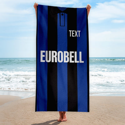 Crawley 1996 Away Shirt - Personalised Lightweight, Microfibre Retro Beach Towel - 150cm x 75cm