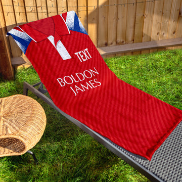 Crewe 1993 Home Shirt - Personalised Lightweight, Microfibre Retro Beach Towel - 150cm x 75cm