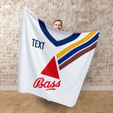 Derby 1984 Home Shirt - Personalised Retro Fleece Blanket 150cm X 150cm
