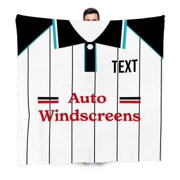 Derby 1993 Home Shirt - Personalised Retro Fleece Blanket 150cm X 150cm