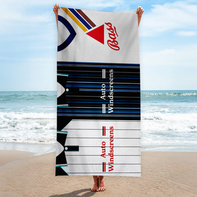 Derby Three Shirt Design - Personalised Lightweight, Microfibre Retro Beach Towel - 150cm x 75cm