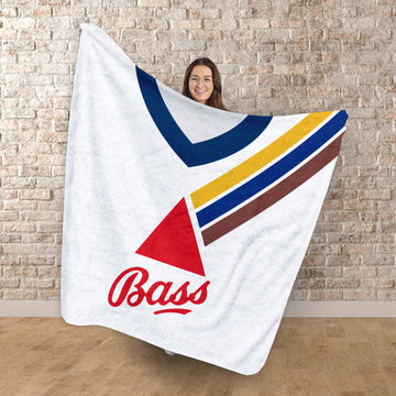 Derby 1984 Home Shirt - Personalised Retro Fleece Blanket 150cm X 150cm