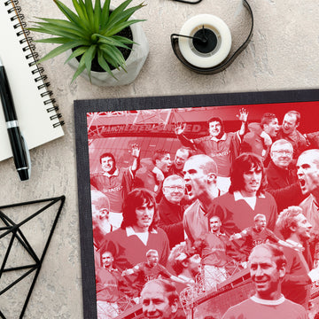 Manchester Red Montage - Retro Door Mat - 60cm x 40cm