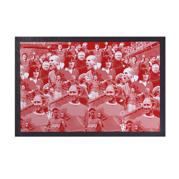 Manchester Red Montage - Retro Door Mat - 60cm x 40cm