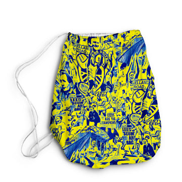 Leeds Player Montage - Drawstring Duffle bag