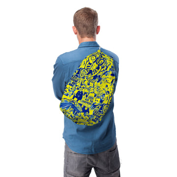 Leeds Player Montage - Drawstring Duffle bag