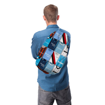 Manchester Blue Kit Montage - Drawstring Duffle bag