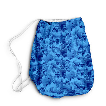 Manchester Blue Player Montage - Drawstring Duffle bag