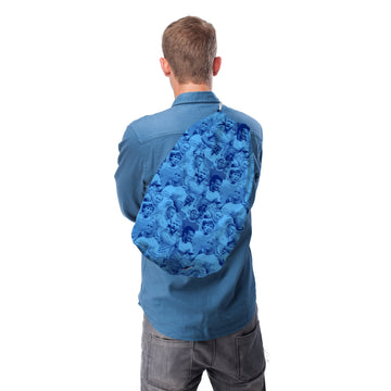 Manchester Blue Player Montage - Drawstring Duffle bag
