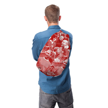 Manchester Red Player Montage - Drawstring Duffle bag