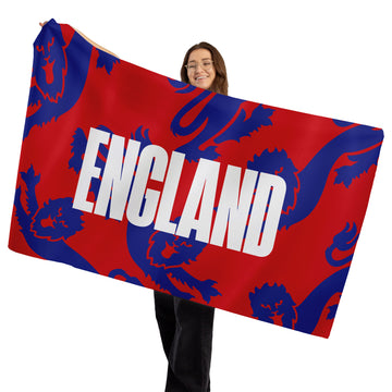 England - Red and Blue Lions - World Cup 2026 - Banner - 4 Sizes!