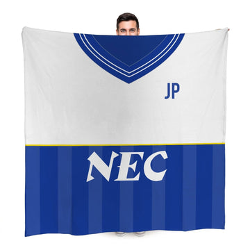 Everton - 1986 Home Shirt - Retro Fleece Blanket