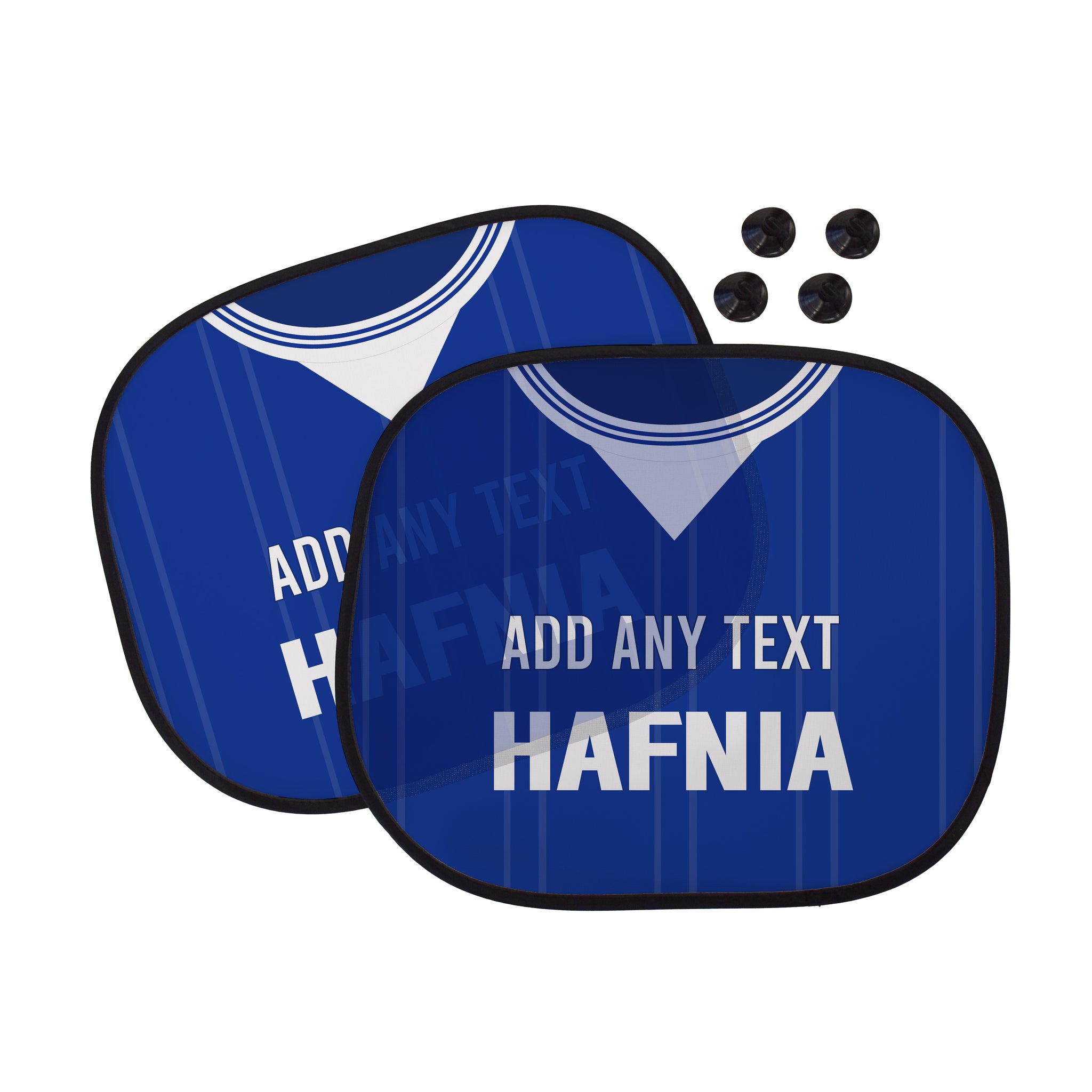 Everton 1984 Home Shirt - Personalised Retro Football Car Sun Shade - Set of 2