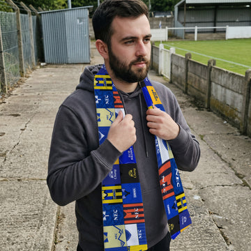 Everton Shirt Montage - Knitted Eyelet Football Scarf