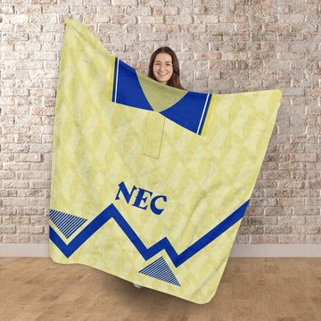 Everton - 1990 Away Shirt - Retro Fleece Blanket
