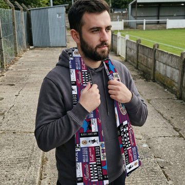 Newcastle History Montage - Knitted Eyelet Football Scarf