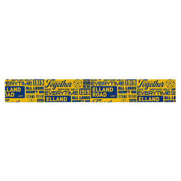 Leeds Word Montage - Knitted eyelet football scarf
