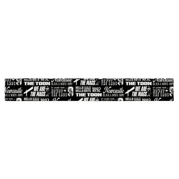 Newcastle Word Montage - Knitted eyelet football scarf
