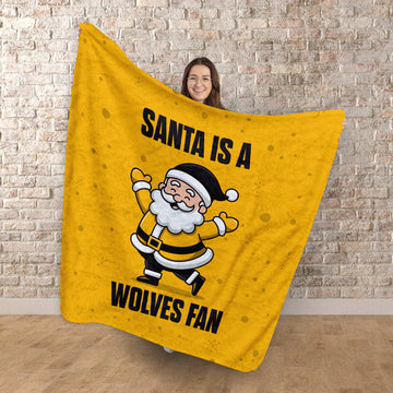 Santa is a Wolverhampton Fan - Luxury Fleece Blanket 150cm X 150cm