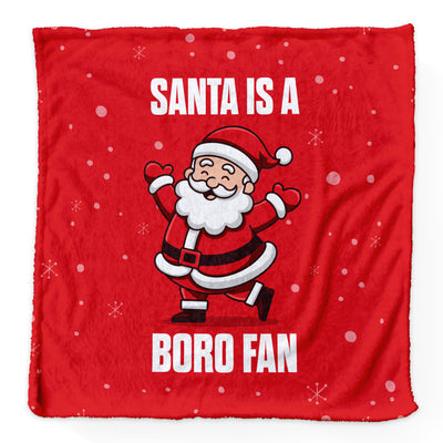 Santa is a Middlesbrough Fan - Luxury Fleece Blanket - 2 Sizes