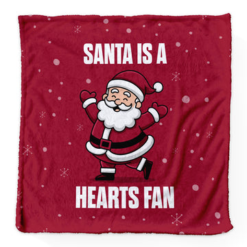 Santa is a Hearts Fan - Luxury Fleece Blanket 150cm X 150cm