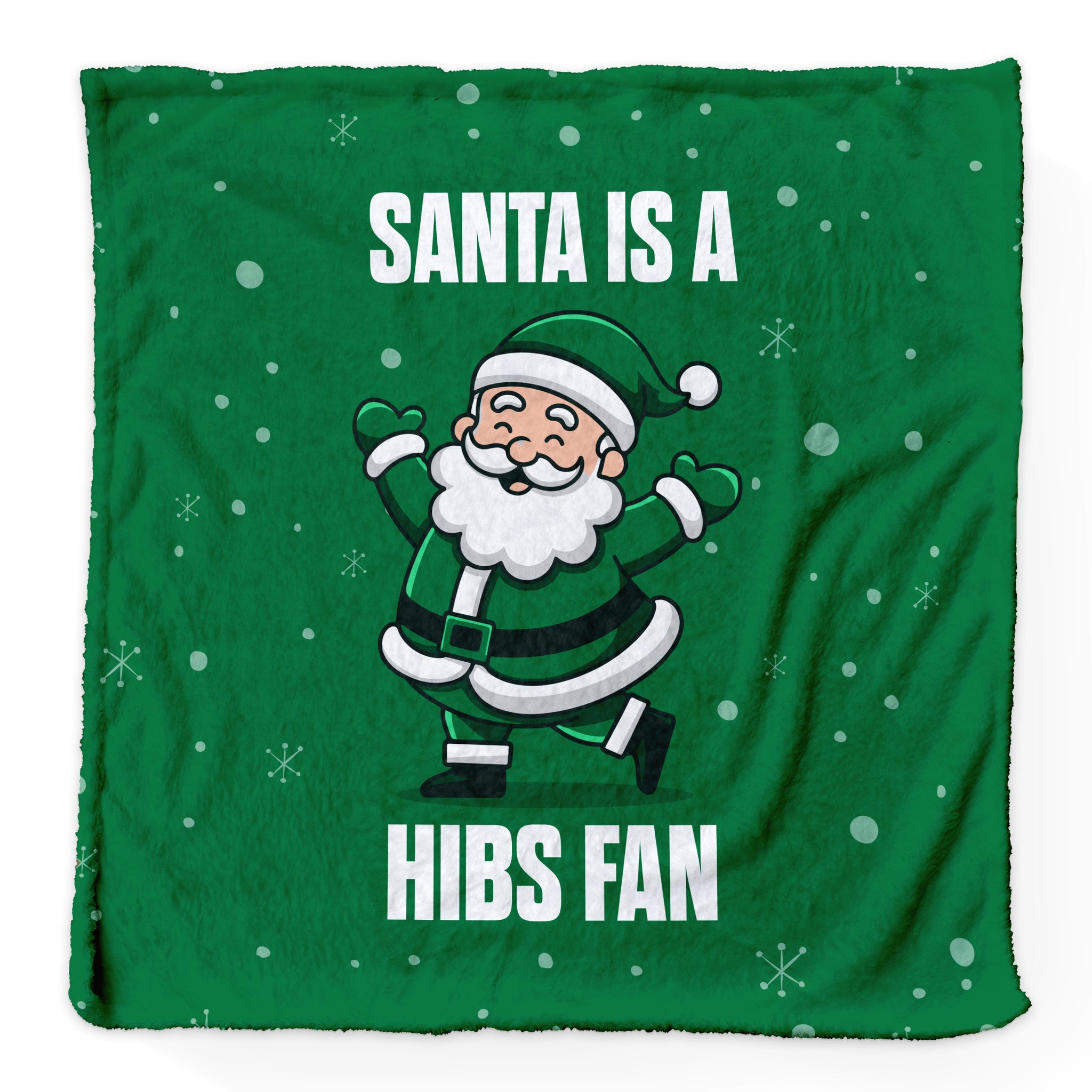 Santa is a Hibernian Fan - Luxury Fleece Blanket 150cm X 150cm