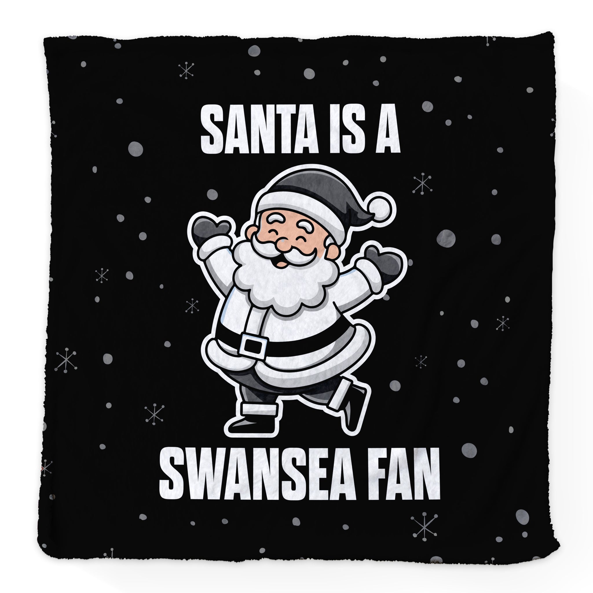 Santa is a Swansea Fan - Luxury Fleece Blanket 150cm X 150cm