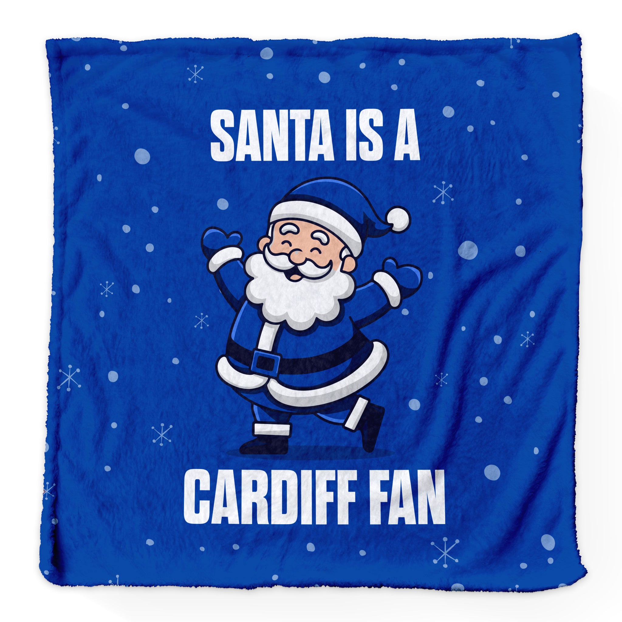 Santa is a Cardiff Fan - Luxury Fleece Blanket 150cm X 150cm