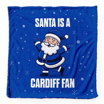 Santa is a Cardiff Fan - Luxury Fleece Blanket 150cm X 150cm