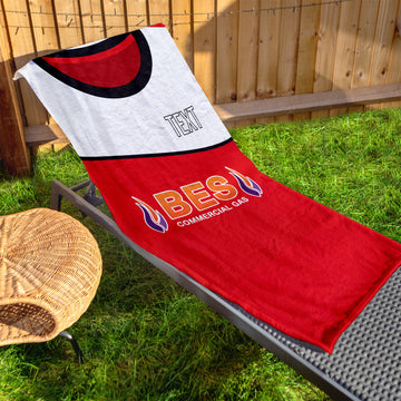 Fleetwood 2013 Home Shirt - Personalised Lightweight, Microfibre Retro Beach Towel - 150cm x 75cm